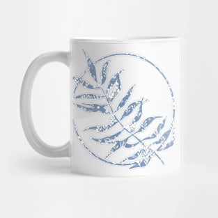 Soft Blue and White Floral Pattern Mug